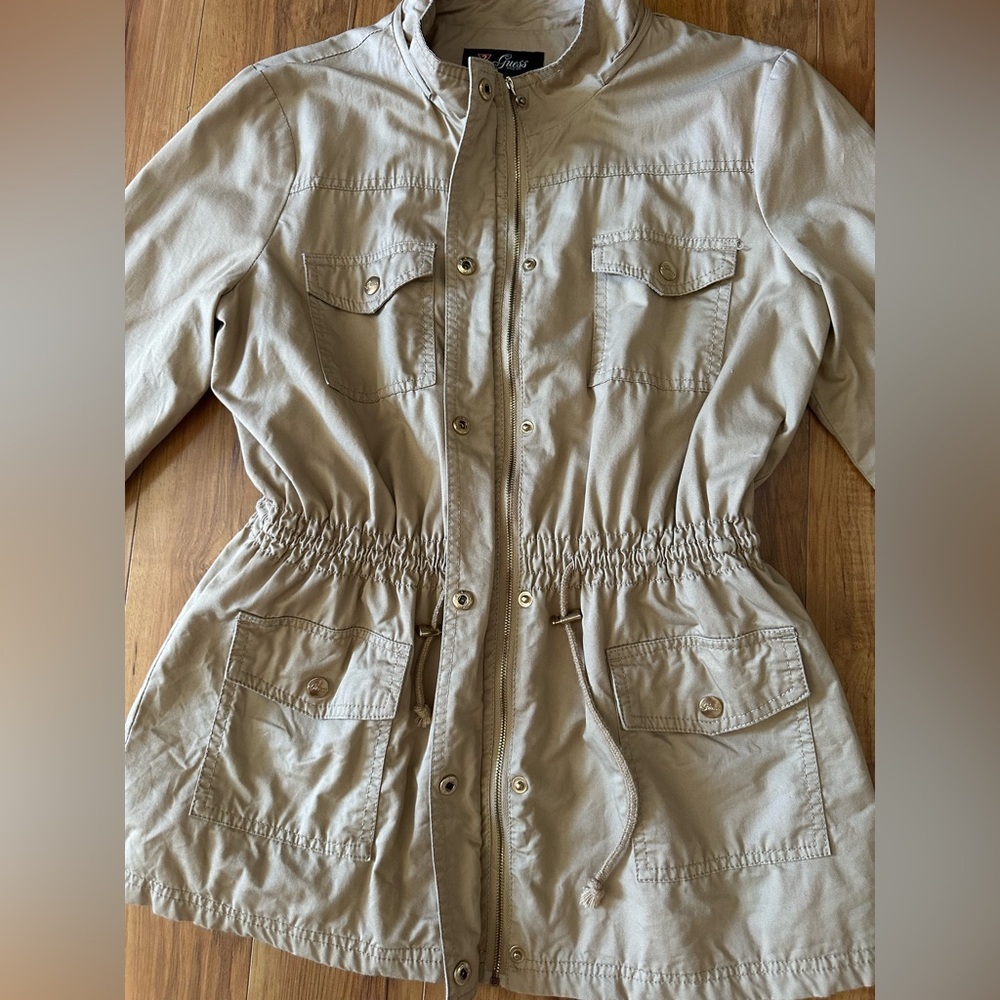 Vintage Guess Beige Utility Style Jacket - Picture 11 of 15